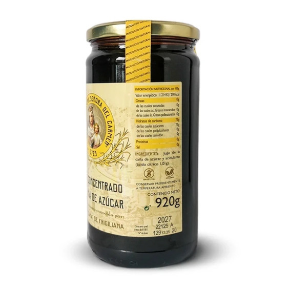 JUGO CONCENTRADO DE CAÑA DE AZÚCAR MIELDECAÑA DE FRIGIILIANA TARRO 920