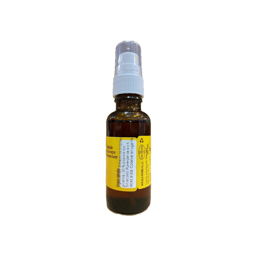 SPRAY DE PROPOLEO 30 ml SIN ALCOHOL. APICOLA PATIÑO CONIL CÁDIZ