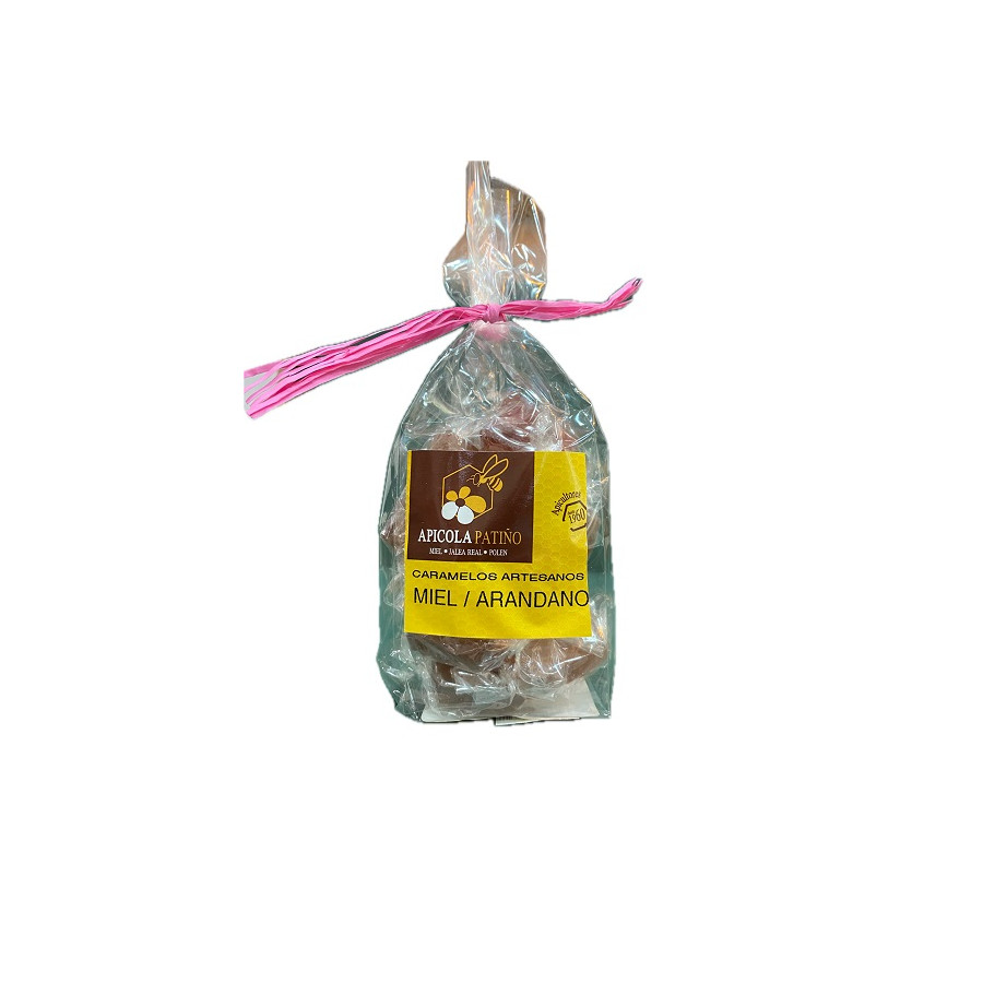 CARAMELOS ARTESANOS MIEL Y ARANDANOS 100 gr APICOLA PATIÑO 