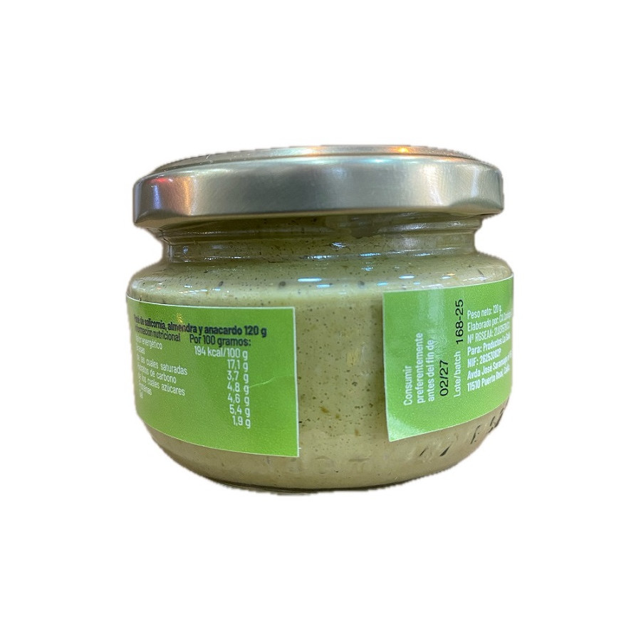 PATÉ DE SALICORNIA CON ALMENDRA Y ANACARDO LA SALÁ GOURMET TARRO 120G
