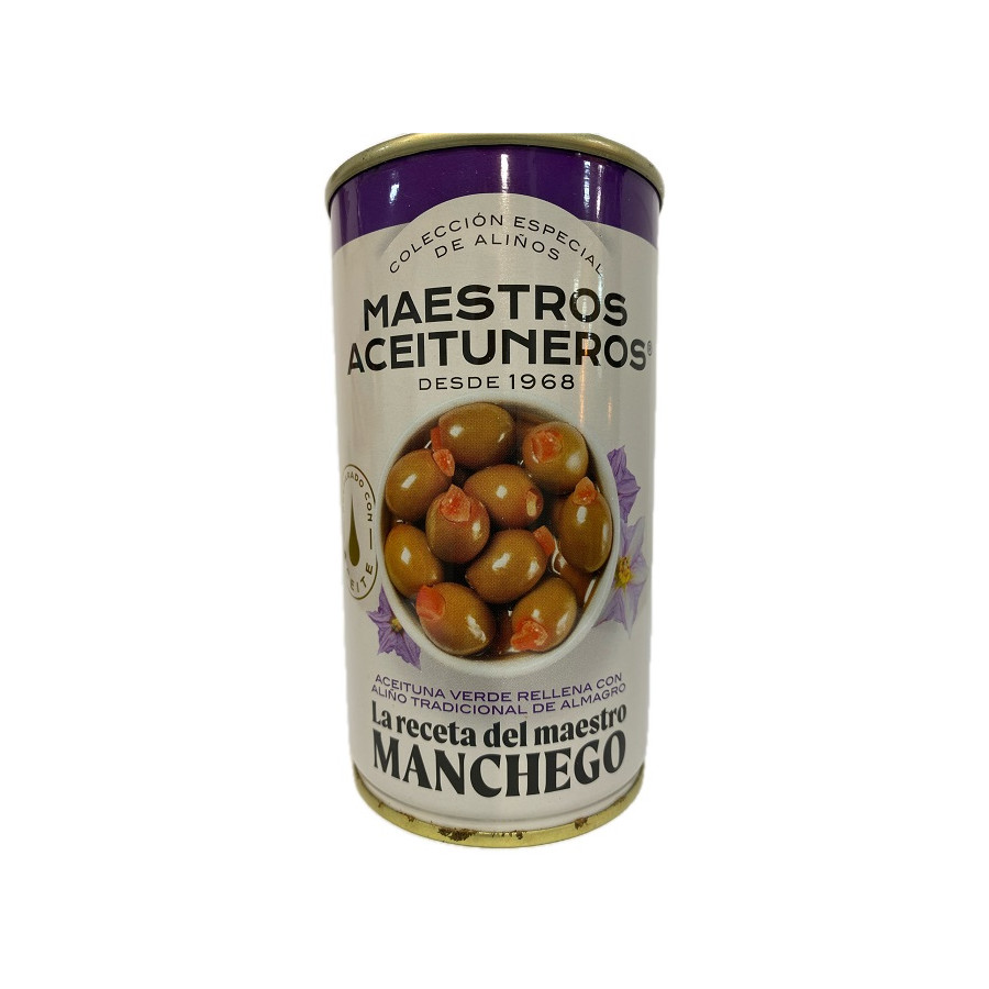 ACEITUNAS VERDES RELLENAS CON ALIÑO TRADICIONAL DE ALMAGRO 350 G – AIR