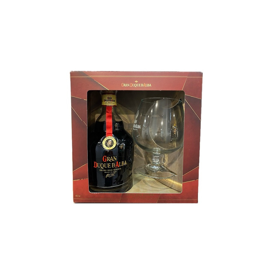BRANDY PREMIUM DE JEREZ - GRAN DUQUE DE ALBA 70 CL CON COPA SERIGRAFIA