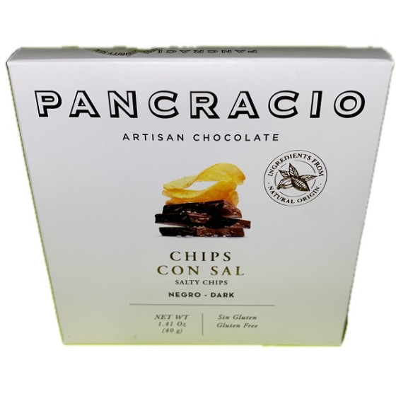 MINI TABLETA CHOCOLATE NEGRO 64% CHIPS CON SAL PANCRACIO 40G – GOURMET