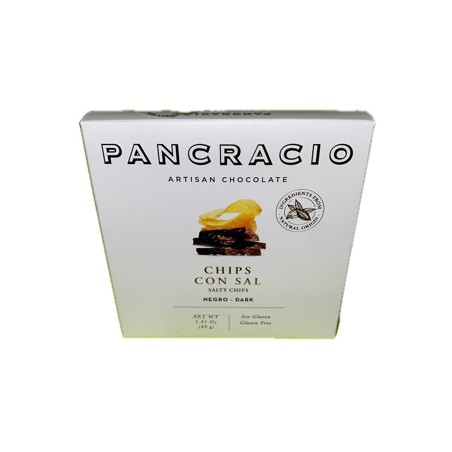 MINI TABLETA CHOCOLATE NEGRO 64% CHIPS CON SAL PANCRACIO 40G – GOURMET
