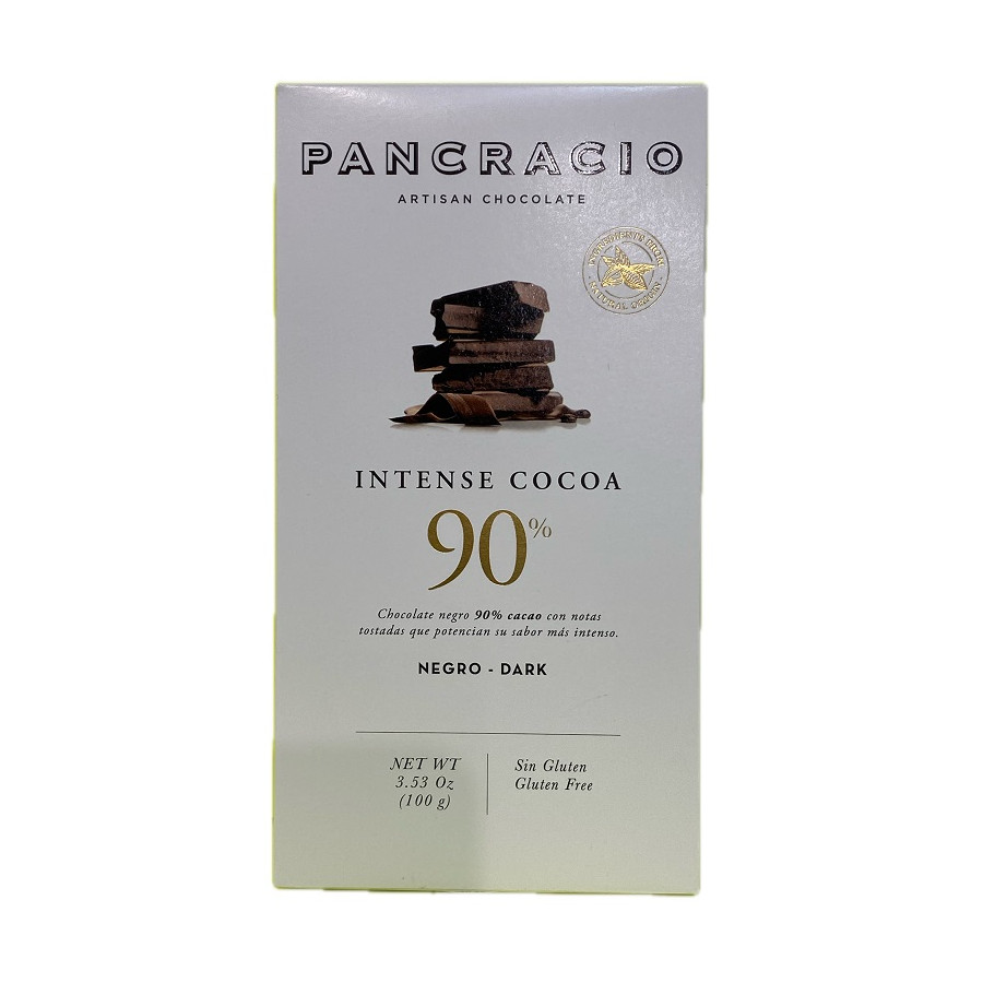 TABLETA INTENSE COCOA 90% PANCRACIO – CHOCOLATE NEGRO GOURMET 100G