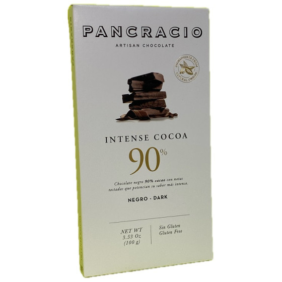 TABLETA INTENSE COCOA 90% PANCRACIO – CHOCOLATE NEGRO GOURMET 100G