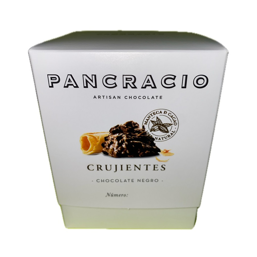 CRUJIENTES CHOCOLATE NEGRO 64% PANCRACIO 140G – GOURMET ARTESANAL ESPA