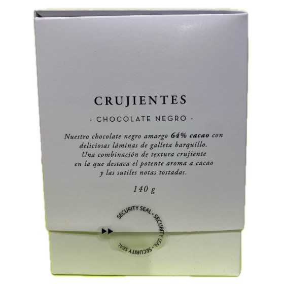 CRUJIENTES CHOCOLATE NEGRO 64% PANCRACIO 140G – GOURMET ARTESANAL ESPA