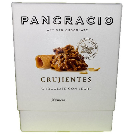 CRUJIENTES CHOCOLATE CON LECHE 38% PANCRACIO 140G – GOURMET ARTESANAL 