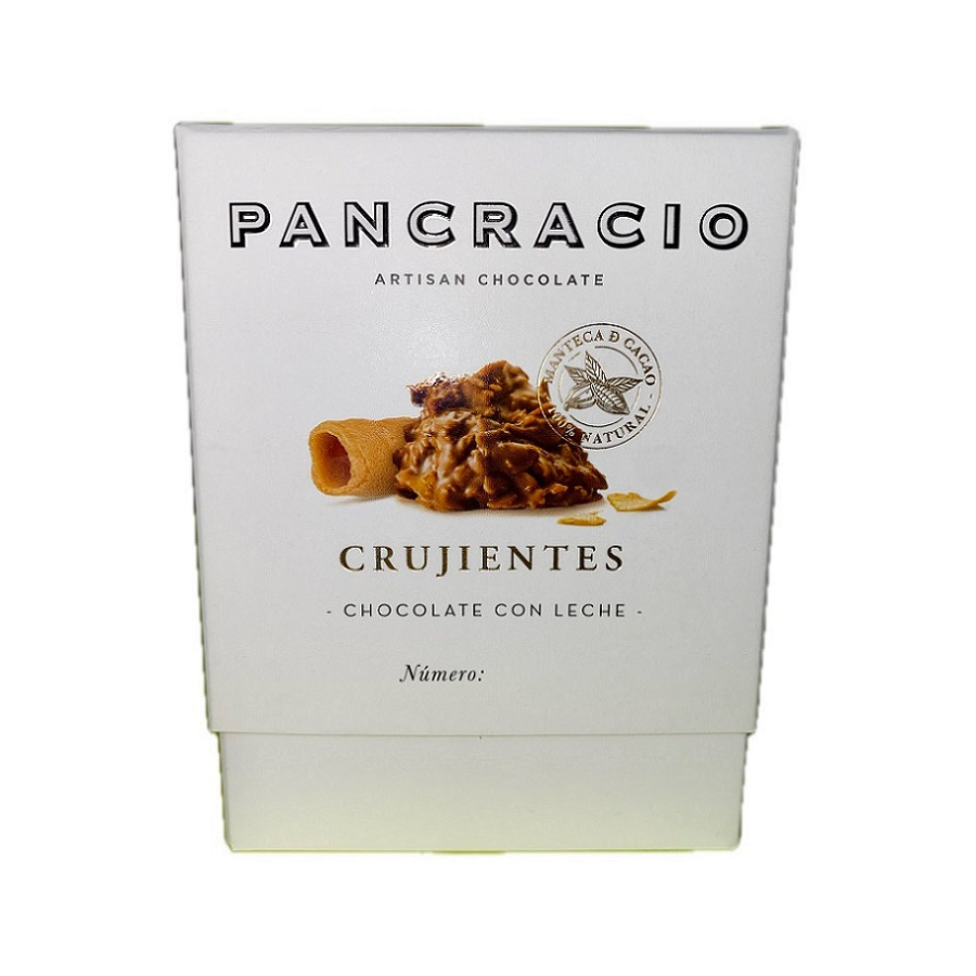 CRUJIENTES CHOCOLATE CON LECHE 38% PANCRACIO 140G – GOURMET ARTESANAL 