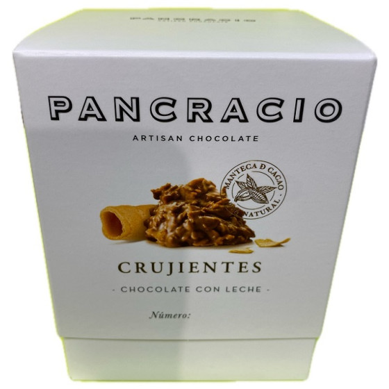 CRUJIENTES CHOCOLATE CON LECHE 38% PANCRACIO 140G – GOURMET ARTESANAL 