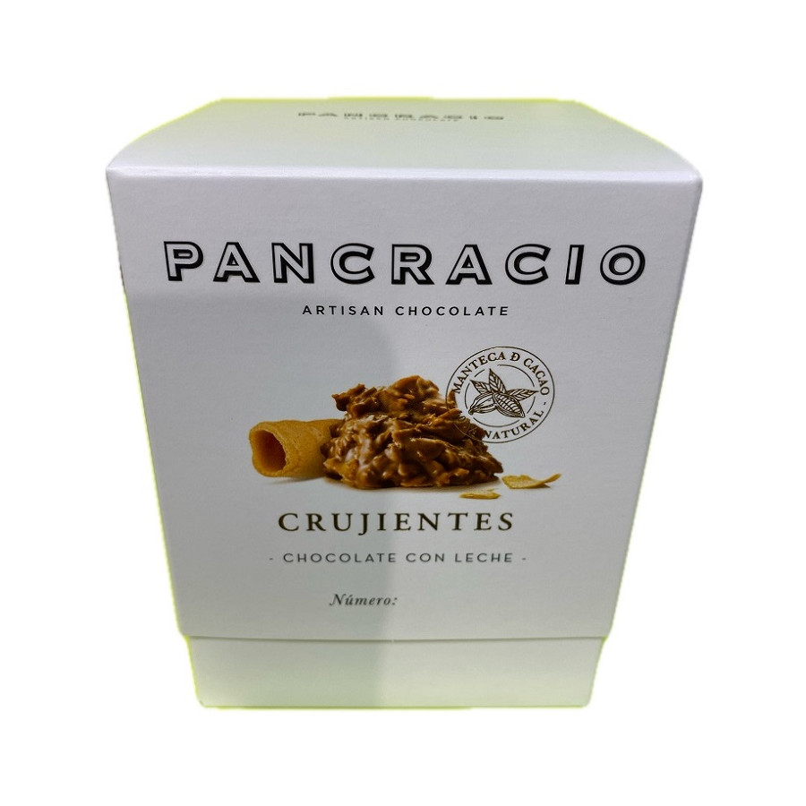 CRUJIENTES CHOCOLATE CON LECHE 38% PANCRACIO 140G – GOURMET ARTESANAL 