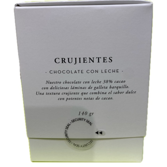 CRUJIENTES CHOCOLATE CON LECHE 38% PANCRACIO 140G – GOURMET ARTESANAL 