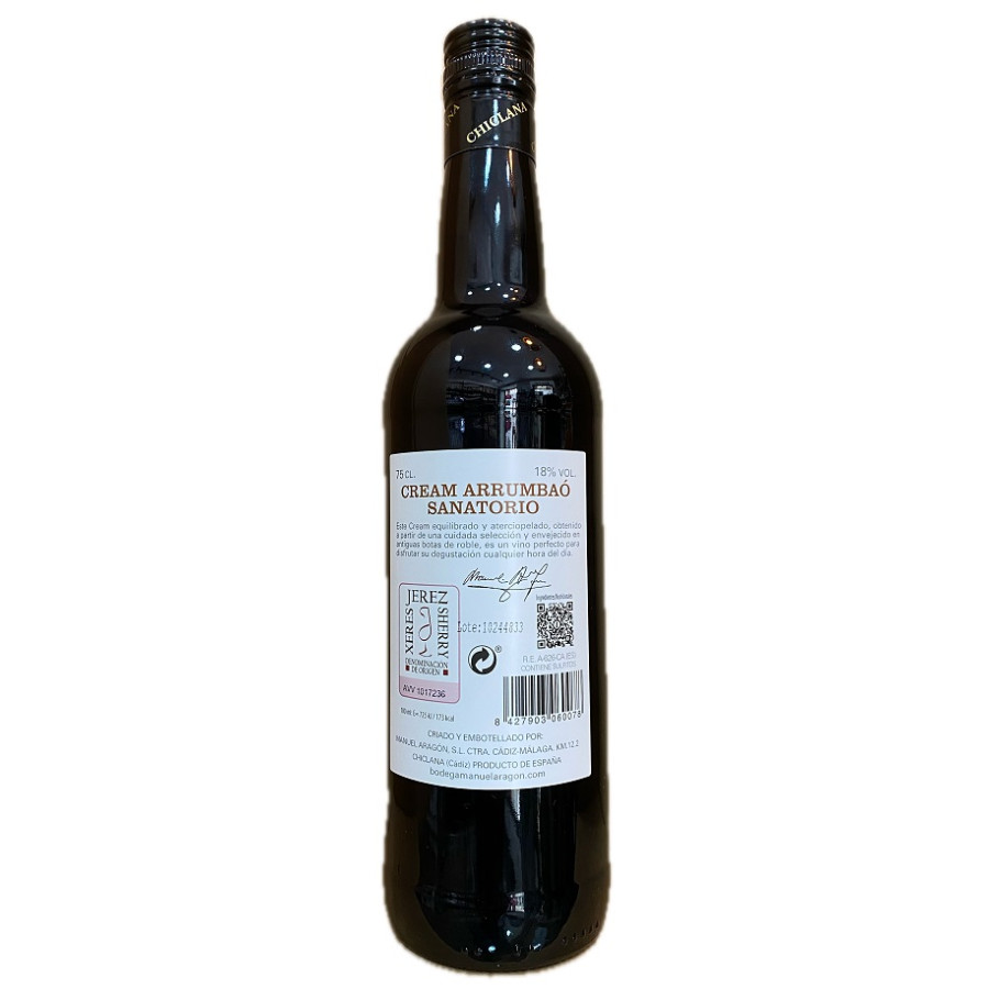 ARRUMBAÓ 75 CL MANUEL ARAGÓN – CREAM JEREZ EXCEPCIONAL DE CHICLANA