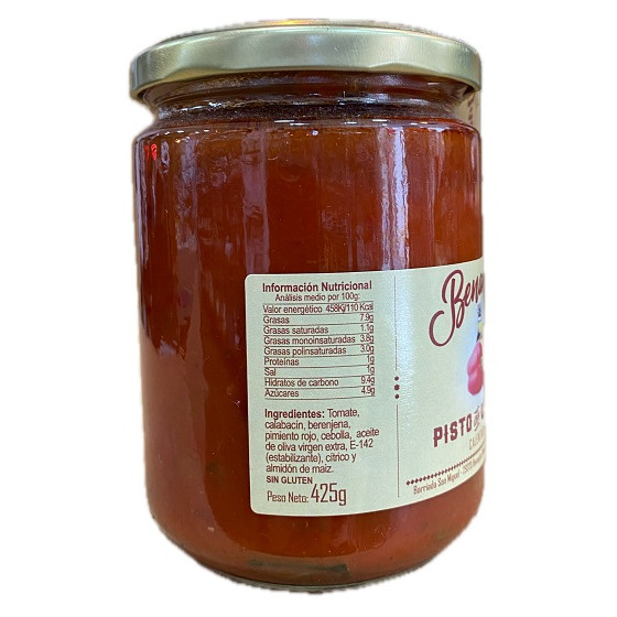 PISTO DE VERDURAS ARTESANAL BENAMIEL 425G DE LA SIERRA DE GRAZALEMA