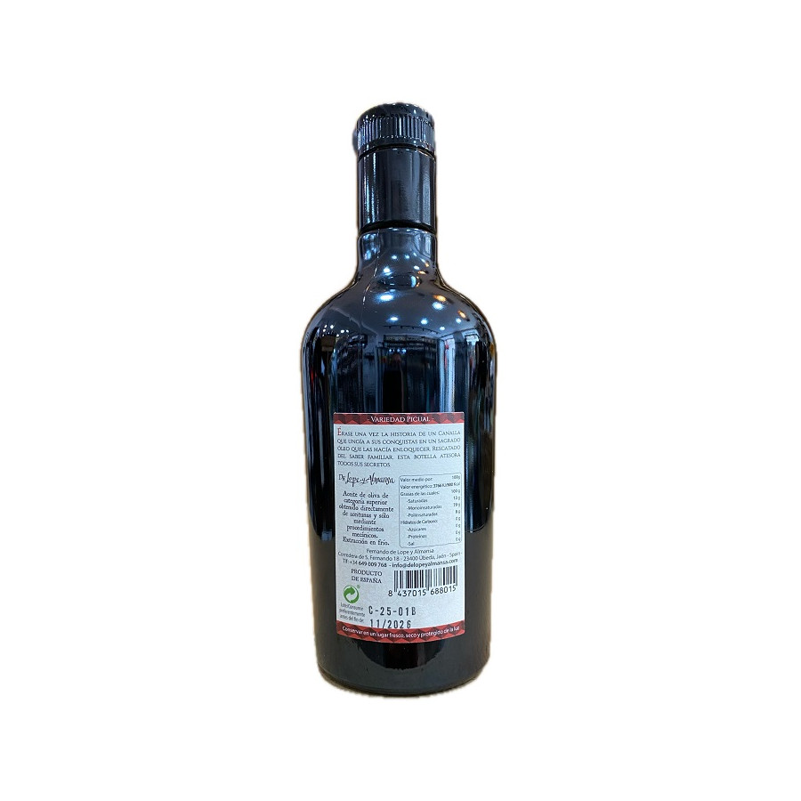 ACEITE DE OLIVA VIRGEN EXTRA CANALLA 500ML PICUAL DE AUTOR DE ÚBEDA FO
