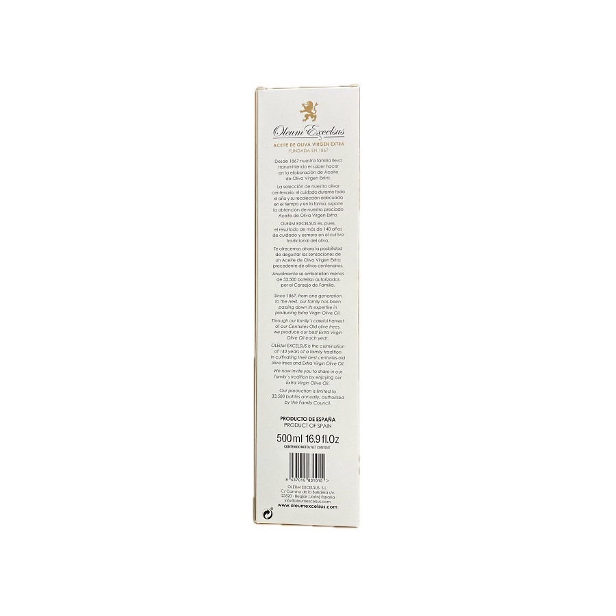 OLEUM EXCELSUS ACEITE DE OLIVA VIRGEN EXTRA PREMIUM 500ML – EXCLUSIVO 