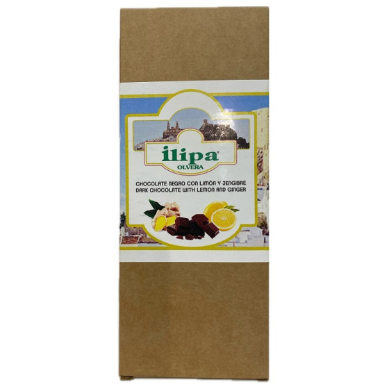 CHOCOLATE NEGRO CON LIMÓN Y JENGIBRE ILIPA 110 G – ARTESANAL DE OLVERA