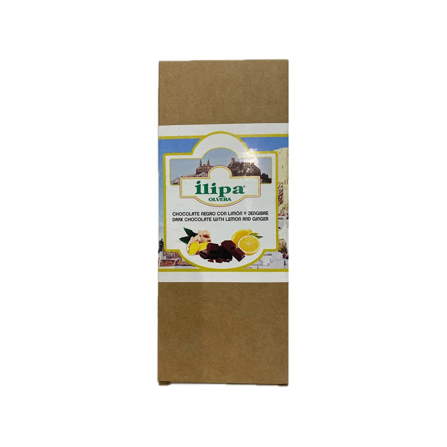 CHOCOLATE NEGRO CON LIMÓN Y JENGIBRE ILIPA 110 G – ARTESANAL DE OLVERA
