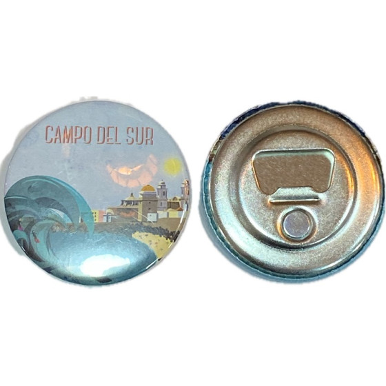 IMÁN REDONDO CAMPO DEL SUR 5,8CM – METAL ABRIDOR