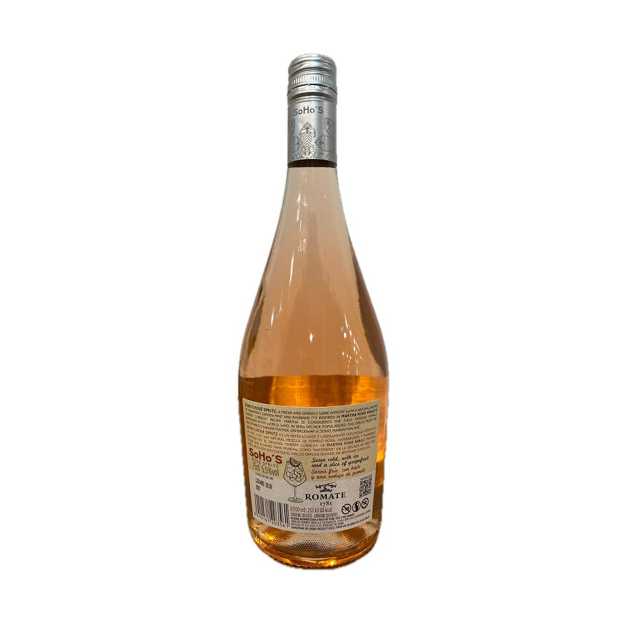 SOHO´S ROSÉ SPRITZ 75 cl. VINO ROSADO FRIZZANTE DE BODEGAS SÁNCHEZ ROM