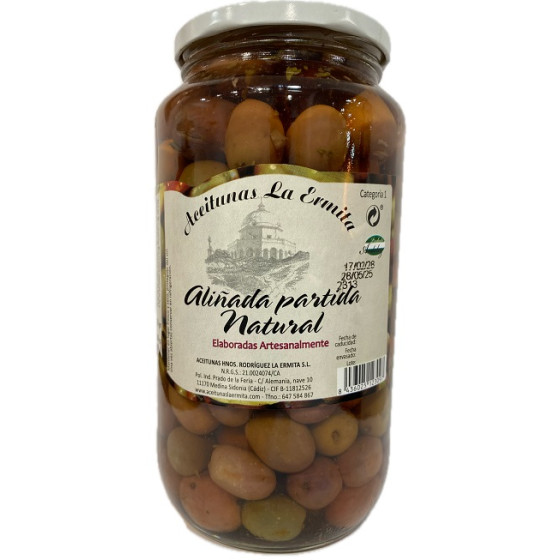 ACEITUNAS PARTIDA ALIÑADA NATURAL LA ERMITA 1.350 G – GOURMET DE CÁDIZ