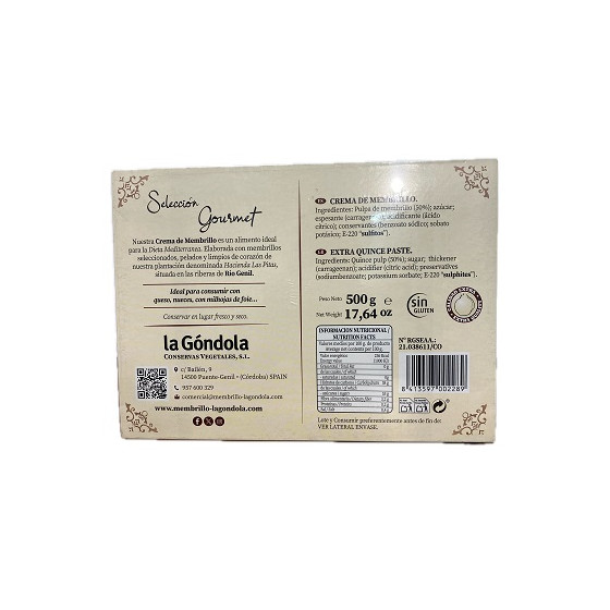 CREMA DE MEMBRILLO LA GÓNDOLA 500 G – SABOR ARTESANAL DE PUENTE GENIL 