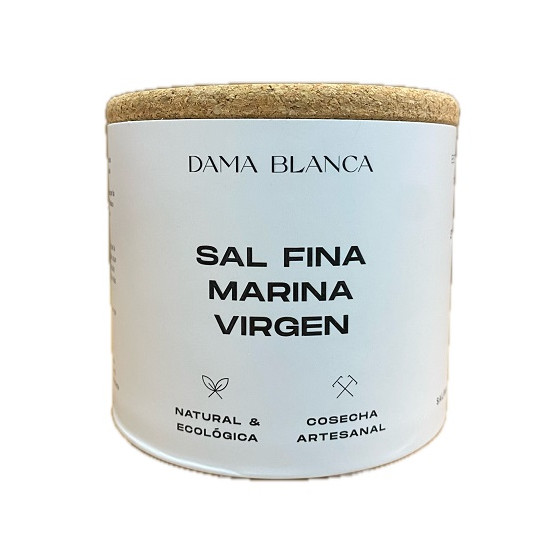 SAL MARINA VIRGEN FINA 500 g DAMA BLANCA ARTESANAL Y ECOLÓGICA DE CÁDI