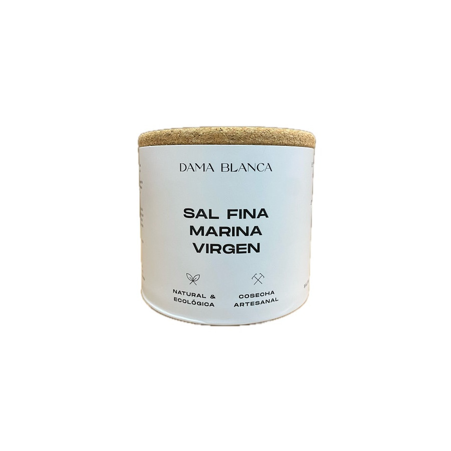SAL MARINA VIRGEN FINA 500 g DAMA BLANCA ARTESANAL Y ECOLÓGICA DE CÁDI