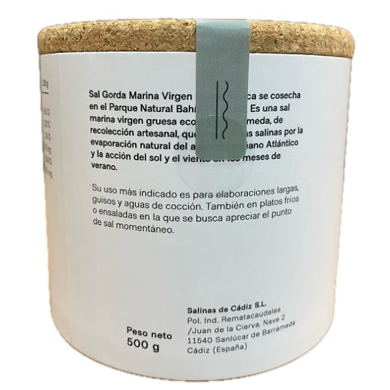 SAL MARINA VIRGEN GORDA 500 g. DAMA BLANCA  ARTESANAL Y ECÓLOGICA DE C