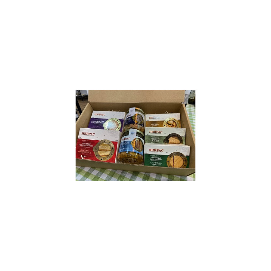CAJA SURTIDA CONSERVAS HERPAC SELECCIÓN PREMIUM EXCLUSIVA AIRES DE CÁD