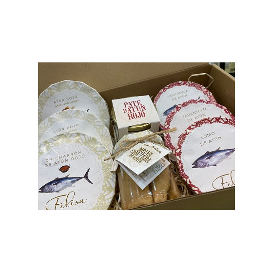 CAJA SURTIDA CONSERVAS FELISA GOURMET ATÚN ROJO EXCLUSIVA AIRES DE CÁD