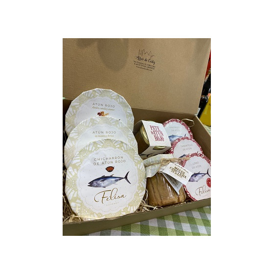 CAJA SURTIDA CONSERVAS FELISA GOURMET ATÚN ROJO EXCLUSIVA AIRES DE CÁD