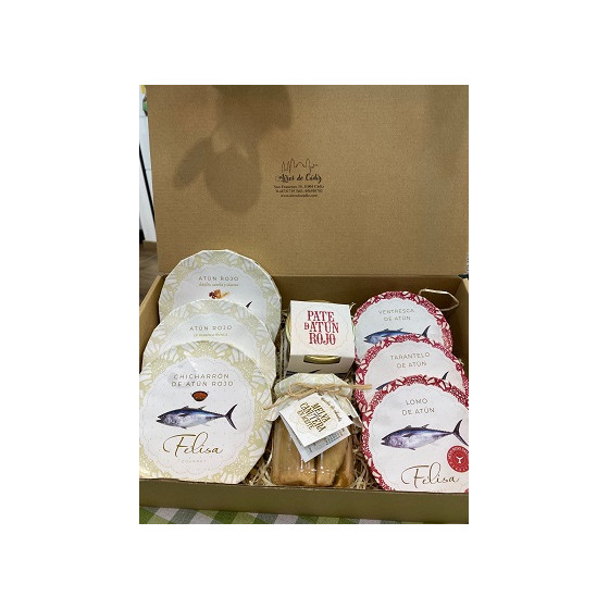 CAJA SURTIDA CONSERVAS FELISA GOURMET ATÚN ROJO EXCLUSIVA AIRES DE CÁD