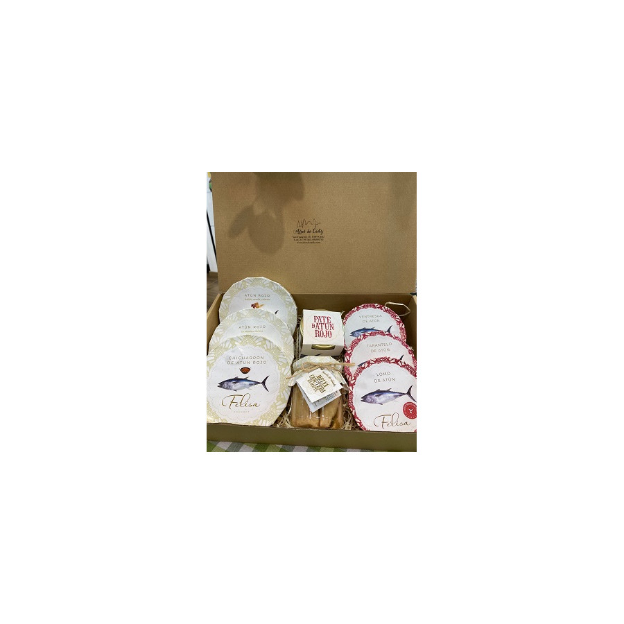 CAJA SURTIDA CONSERVAS FELISA GOURMET ATÚN ROJO EXCLUSIVA AIRES DE CÁD