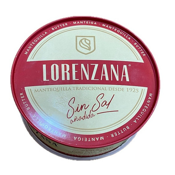 MANTEQUILLA TRADICIONAL SIN SAL LORENZANA 250G DESDE 1925