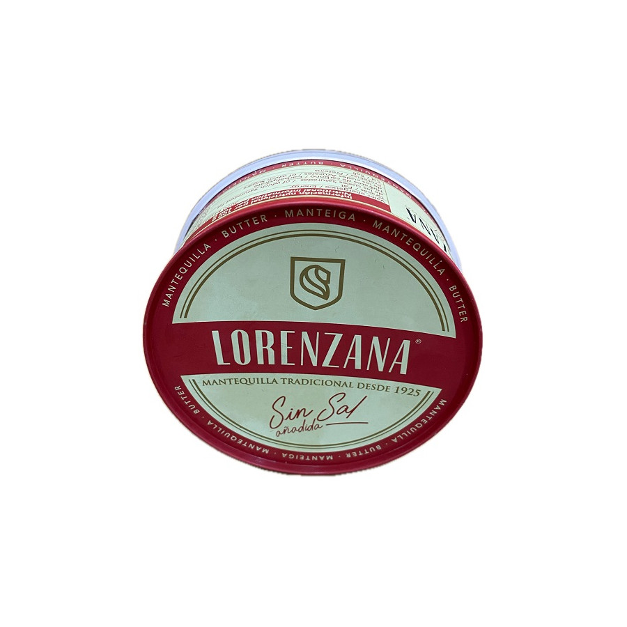 MANTEQUILLA TRADICIONAL SIN SAL LORENZANA 250G DESDE 1925