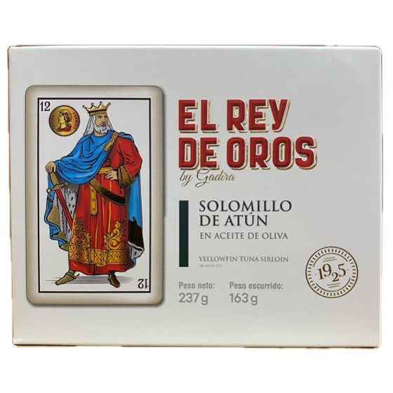 SOLOMILLO DE ATÚN ALETA AMARILLA EN ACEITE DE OLIVA EL REY DE OROS BAR
