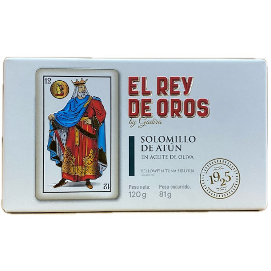 SOLOMILLO DE ATÚN ALETA AMARILLA EN ACEITE DE OLIVA EL REY DE OROS BAR