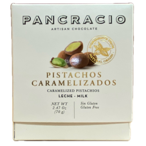 CHOCOLATE PANCRACIO PISTACHOS CARAMELIZADOS 70G 42% CACAO