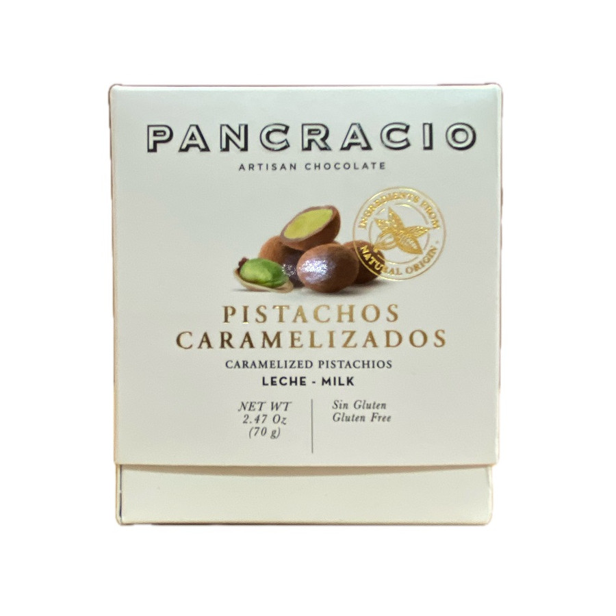CHOCOLATE PANCRACIO PISTACHOS CARAMELIZADOS 70G 42% CACAO