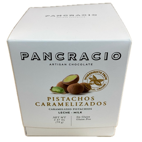 CHOCOLATE PANCRACIO PISTACHOS CARAMELIZADOS 70G 42% CACAO