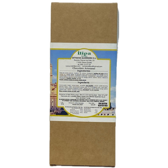 CHOCOLATE NEGRO 70% ILIPA 100G – CON NARANJA