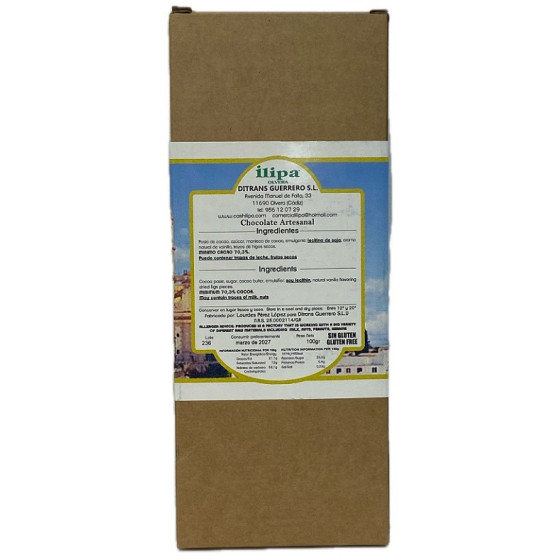 CHOCOLATE NEGRO 70% ILIPA 100G – CON HIGOS SIN GLUTEN