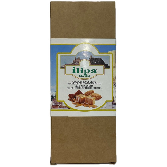 CHOCOLATE CON LECHE ILIPA 100G – ALMENDRA Y CARAMELO