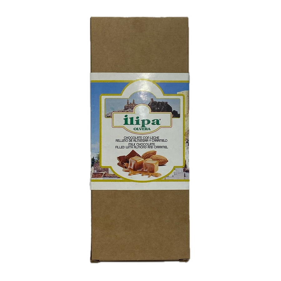 CHOCOLATE CON LECHE ILIPA 100G – ALMENDRA Y CARAMELO