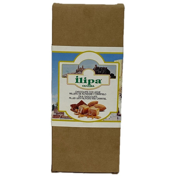 CHOCOLATE CON LECHE ILIPA 100G – ALMENDRA Y CARAMELO