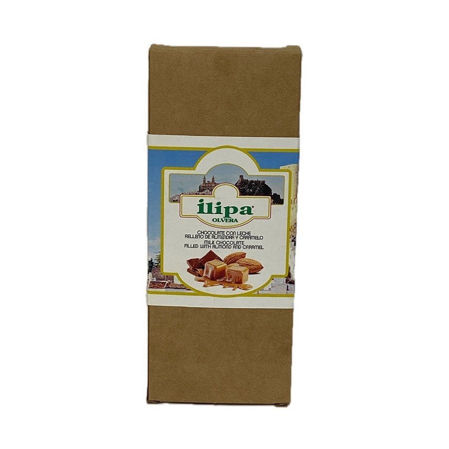 CHOCOLATE CON LECHE ILIPA 100G – ALMENDRA Y CARAMELO