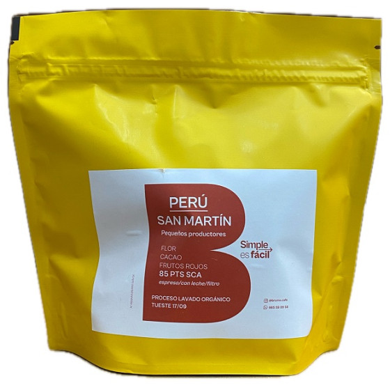 CAFÉ EN GRANO PERÚ SAN MARTÍN 250G – ESPECIALIDAD ORGÁNICO
