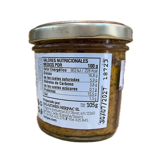 PATÉ DE MOJAMA TARRO 105g. HERPAC BARBATE